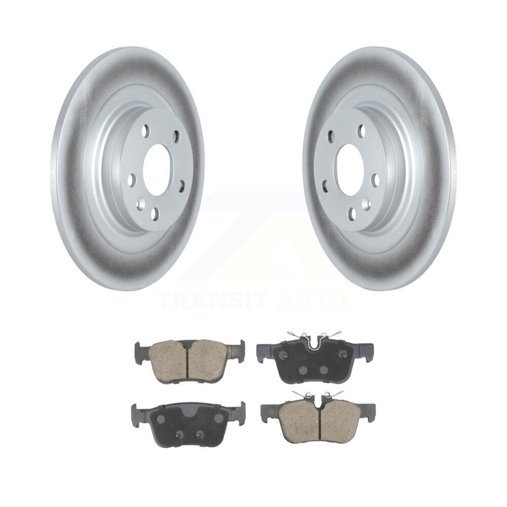 Coated Brake Rotor Ceramic Pad Rear Kit For Volvo XC60 V60 V90 Cross Country S90