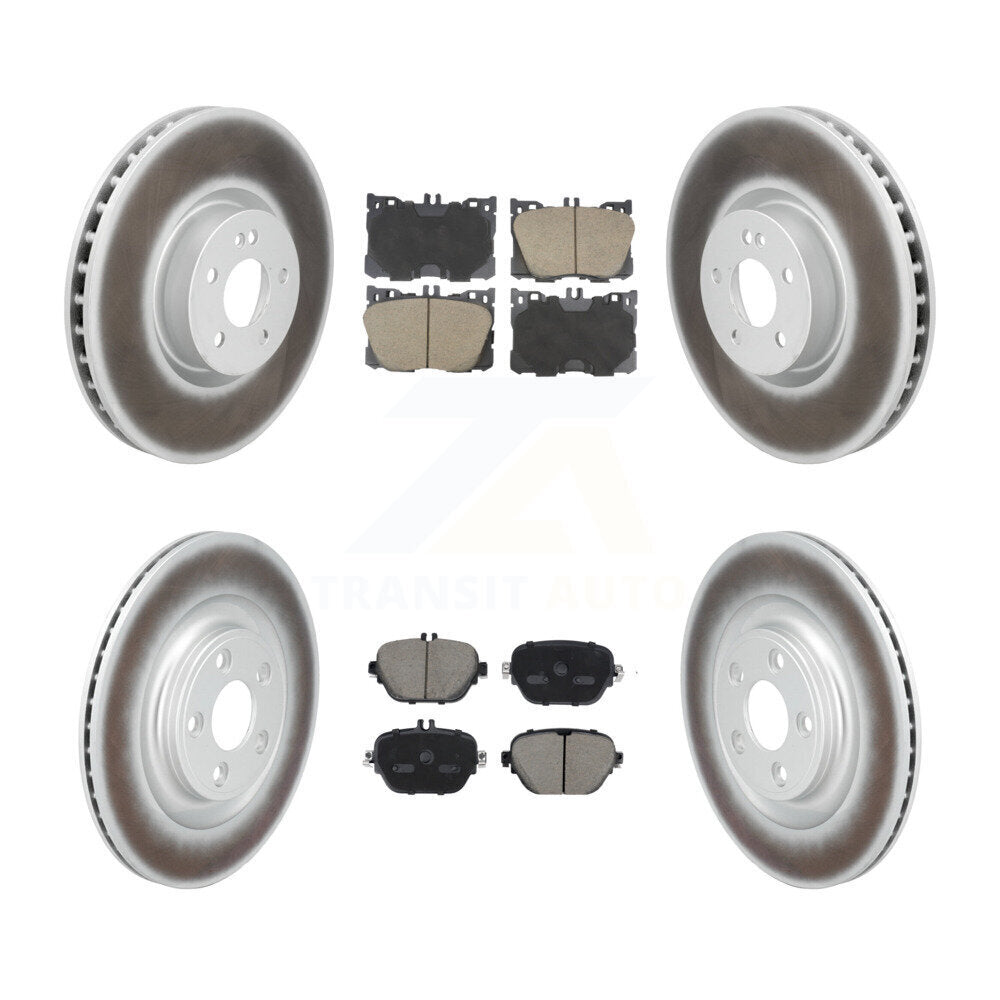 Coat Brake Rotors Ceramic Pad Front Rear Kit For Mercedes-Benz E400 E450 E43 AMG