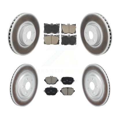 Coat Brake Rotors Ceramic Pad Front Rear Kit For Mercedes-Benz E400 E450 E43 AMG