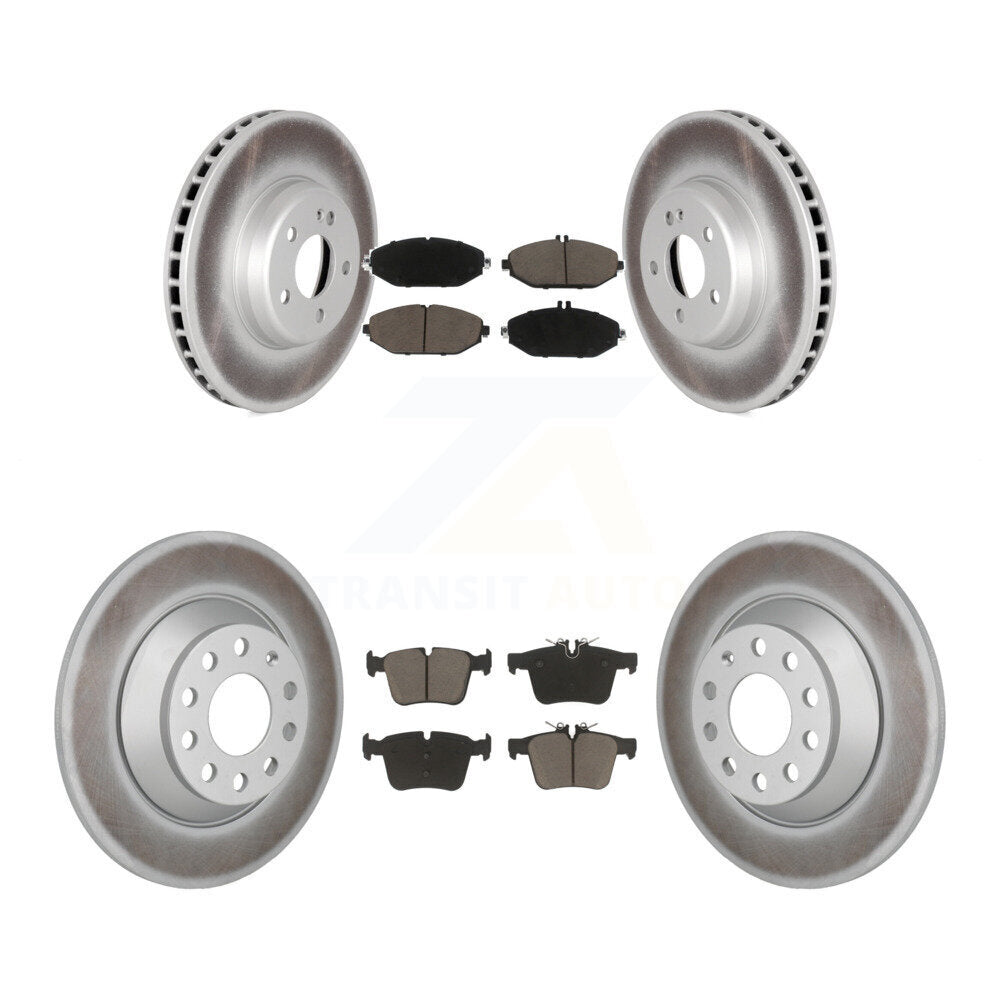 Coated Disc Brake Rotors And Ceramic Pads Front Rear Kit For Mercedes-Benz C300