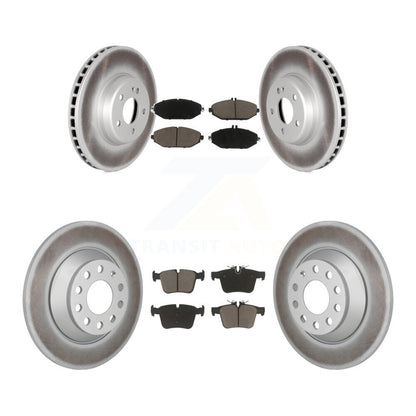 Coated Disc Brake Rotors And Ceramic Pads Front Rear Kit For Mercedes-Benz C300