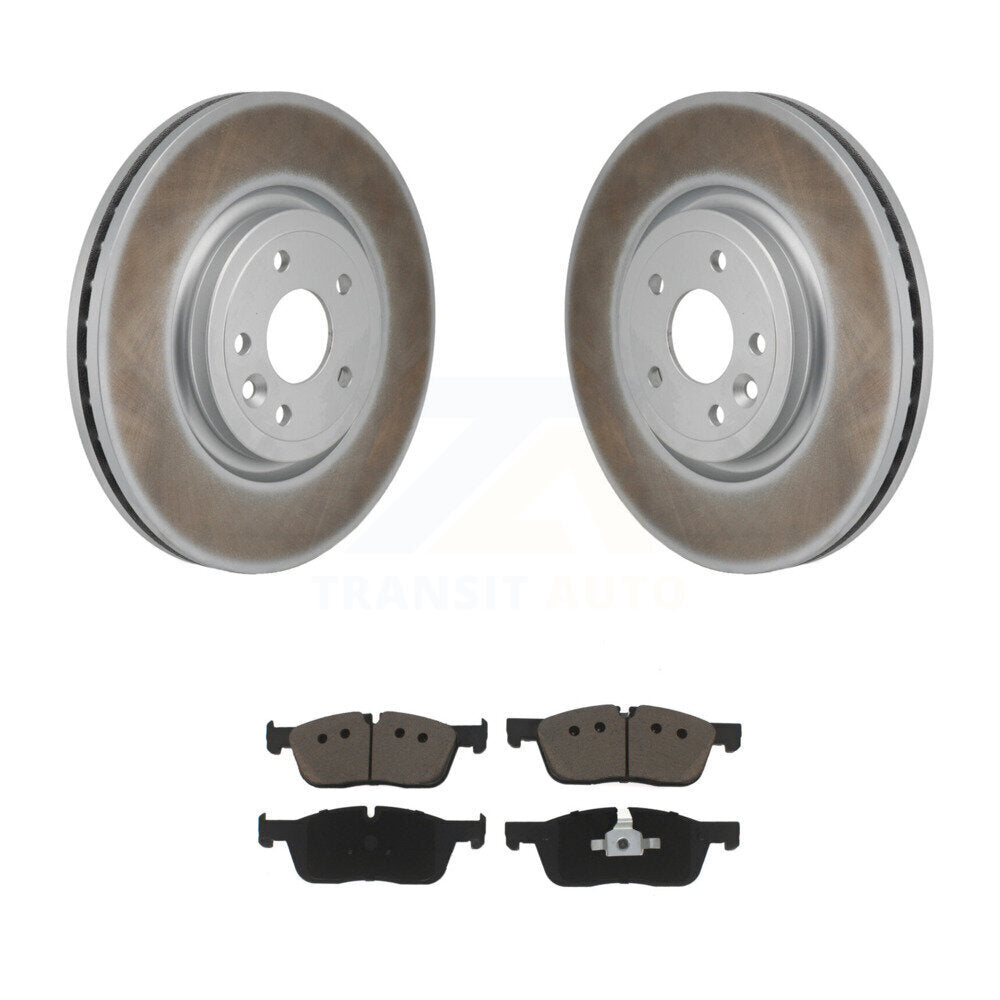 Coated Disc Brake Rotors And Ceramic Pads Front Kit For Jaguar XE XF