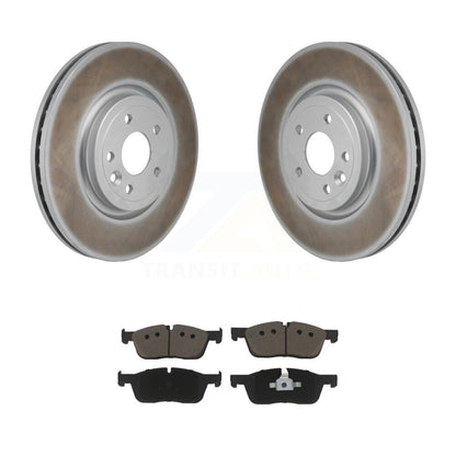 Coated Disc Brake Rotors And Ceramic Pads Front Kit For Jaguar XE XF