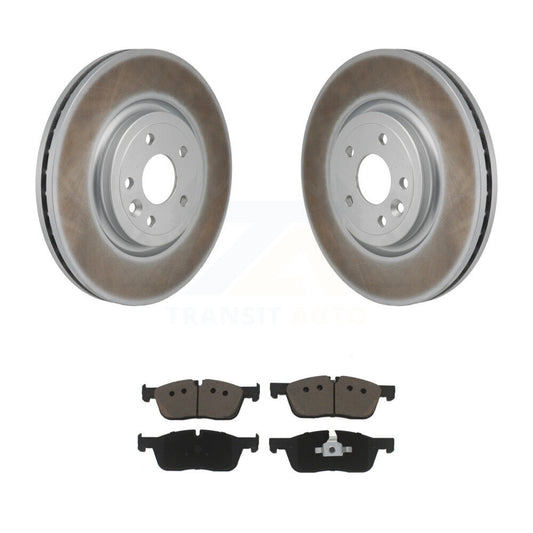 Coated Disc Brake Rotors And Ceramic Pads Front Kit For Jaguar XE XF
