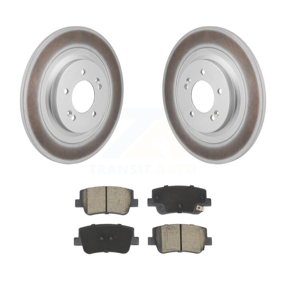 Coated Disc Brake Rotors And Ceramic Pads Rear Kit For Hyundai Sonata Kia K5