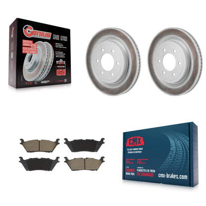 Coated Disc Brake Rotors And Ceramic Pads Rear Kit For Ford F-150 Lightning