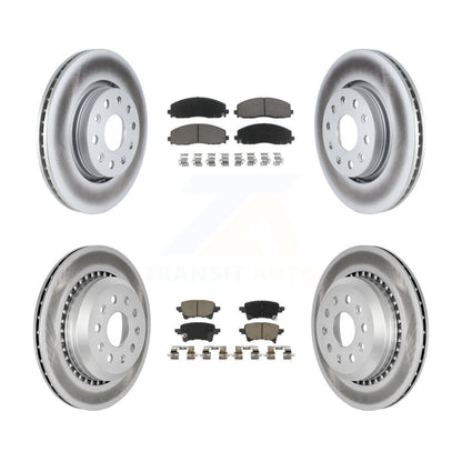 Coated Disc Brake Rotors Ceramic Pad Front Rear Kit For 2020-2023 Jeep Gladiator