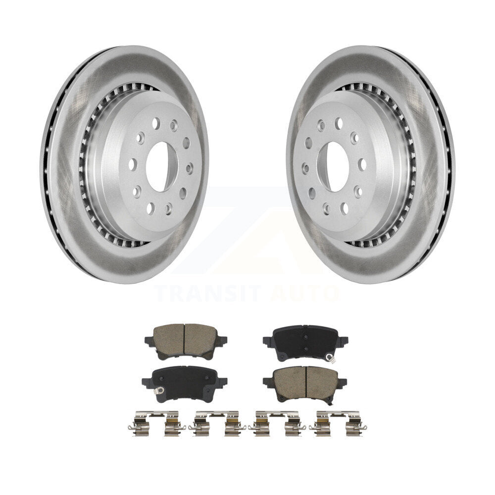 Coated Disc Brake Rotors And Ceramic Pads Rear Kit For Jeep Wrangler Gladiator