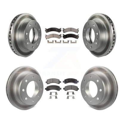 Coat Brake Rotor Semi-Metallic Pad Front Rear Kit For Chevrolet Express 2500 GMC