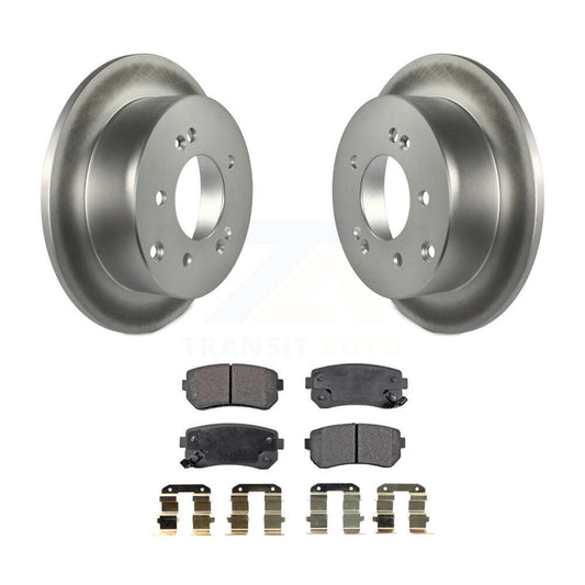 Coated Disc Brake Rotor And Semi-Metallic Pad Rear Kit For Kia Forte Koup Forte5