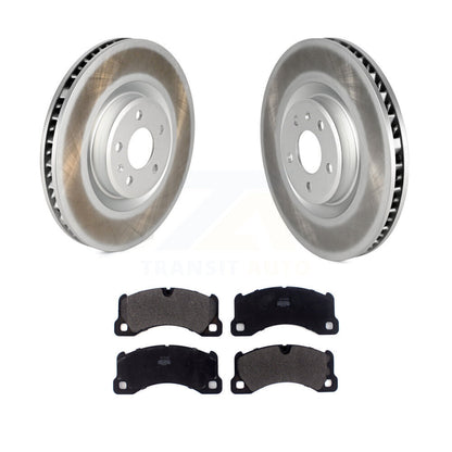 Coat Disc Brake Rotors Semi-Metallic Pad Front Kit For 2015-2017 Porsche Macan S