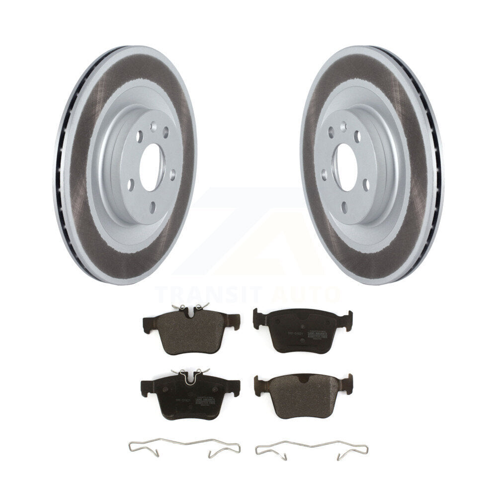 Coated Brake Rotors Semi-Metallic Pad Rear Kit For Volvo XC60 XC90 S60 V90 Cross