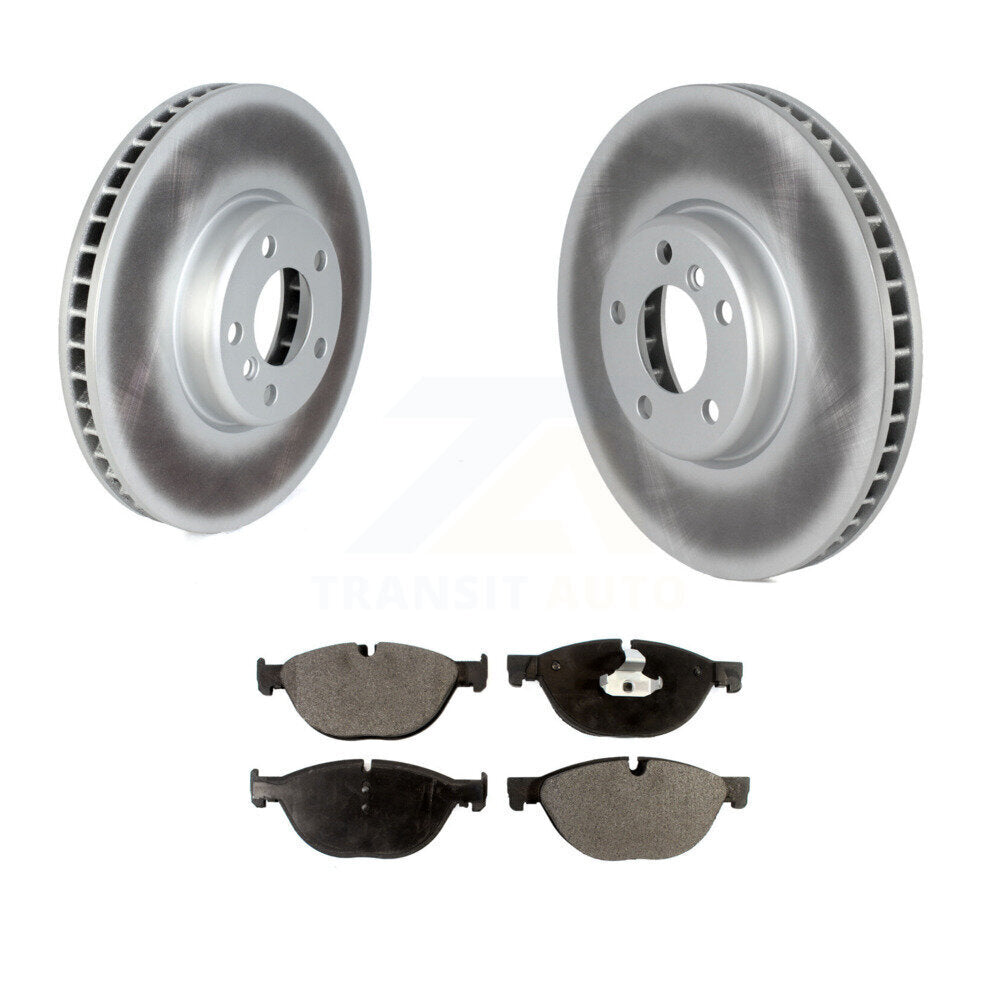Coat Brake Rotor Semi-Metallic Pad Front Kit For BMW 550i xDrive 650i Gran Coupe