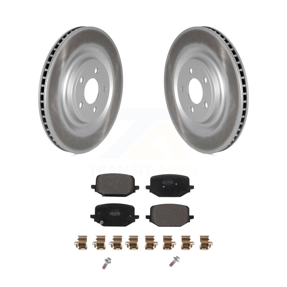 Coated Brake Rotors Semi-Metallic Pad Rear Kit For Ford Explorer Lincoln Aviator