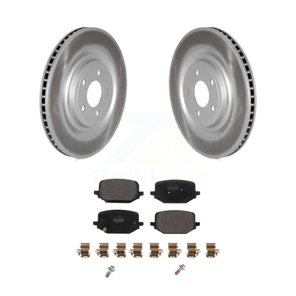 Coated Brake Rotors Semi-Metallic Pad Rear Kit For Ford Explorer Lincoln Aviator