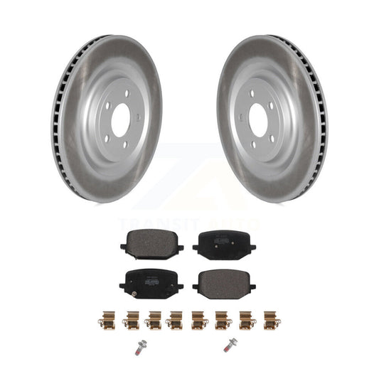 Coated Brake Rotors Semi-Metallic Pad Rear Kit For Ford Explorer Lincoln Aviator