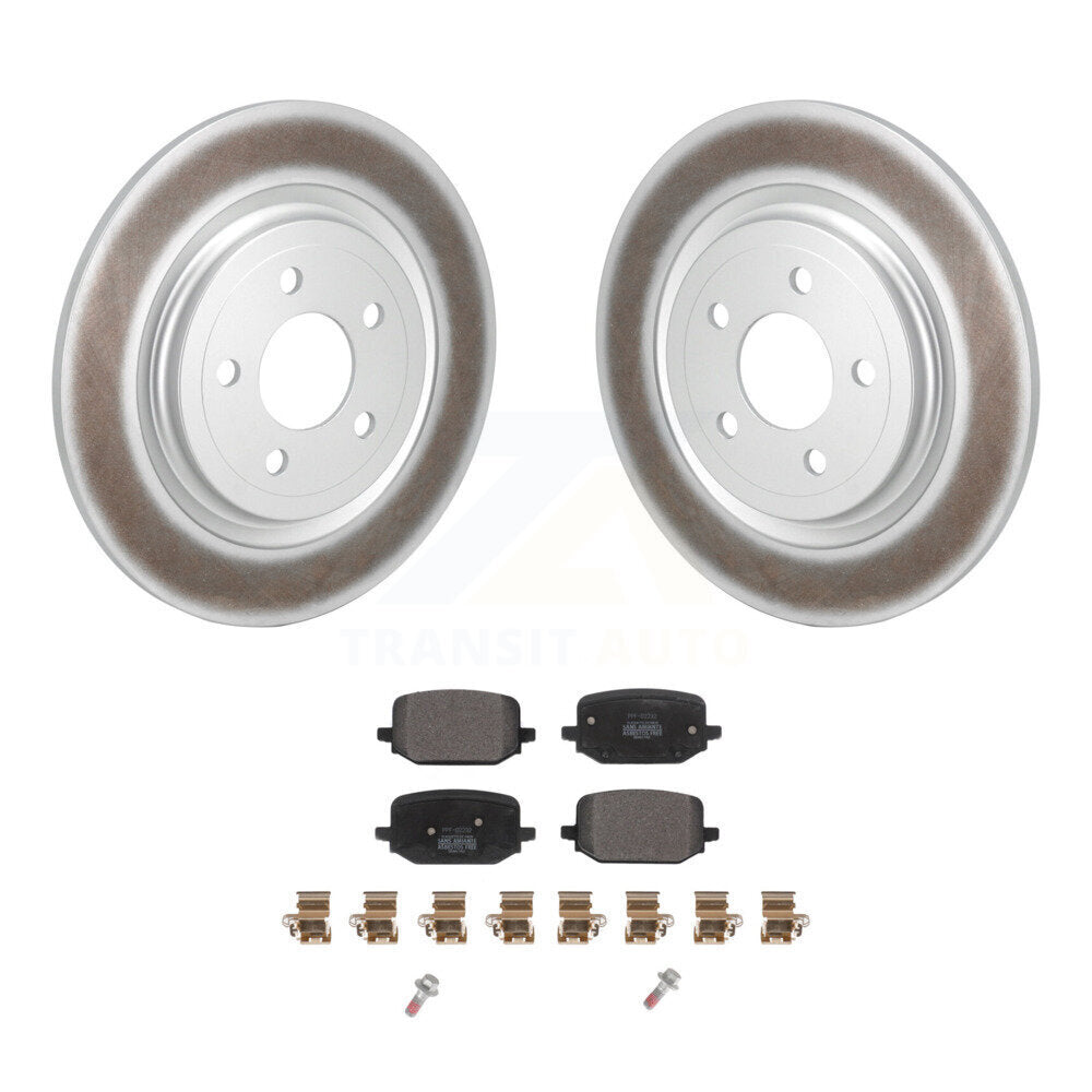 Coated Brake Rotors Semi-Metallic Pad Rear Kit For 22-24 Ford Explorer 3.0L/2.3L