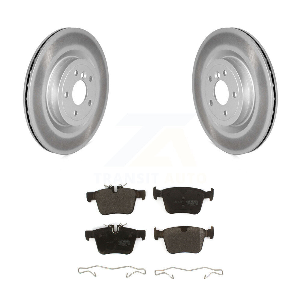 Coated Disc Brake Rotors And Semi-Metallic Pads Rear Kit For Jaguar XE XF