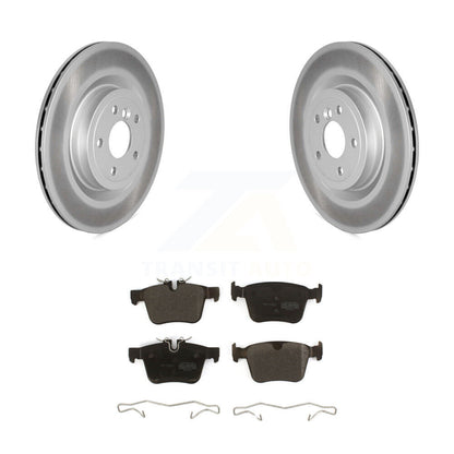 Coated Disc Brake Rotors And Semi-Metallic Pads Rear Kit For Jaguar XE XF