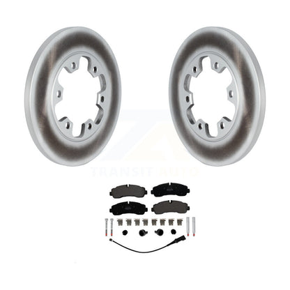 Coated Disc Brake Rotor & Semi-Metallic Pad Rear Kit For Ford Transit-350 HD AWD