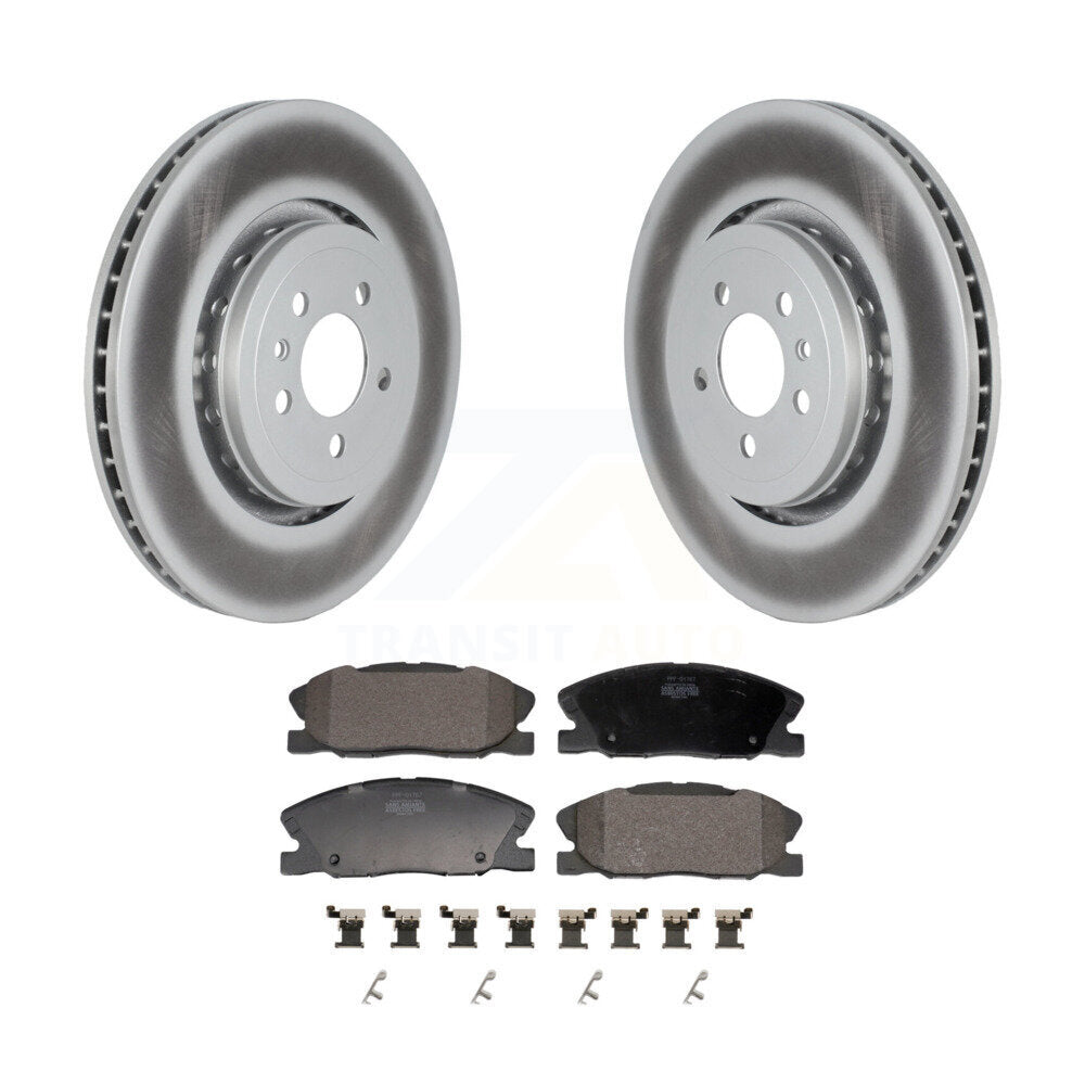 Coated Disc Brake Rotors And Semi-Metallic Pads Front Kit For Dodge Charger