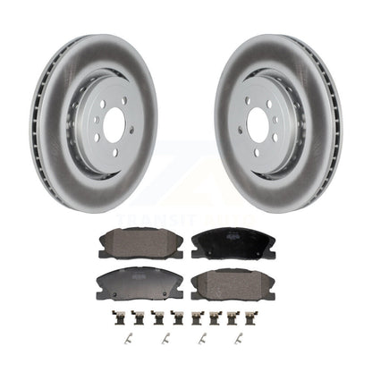 Coated Disc Brake Rotors And Semi-Metallic Pads Front Kit For Dodge Charger