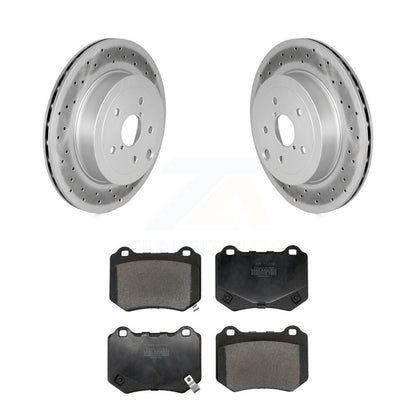 Coated Disc Brake Rotors Semi-Metallic Pad Rear Kit For 2018-2021 Subaru WRX STI