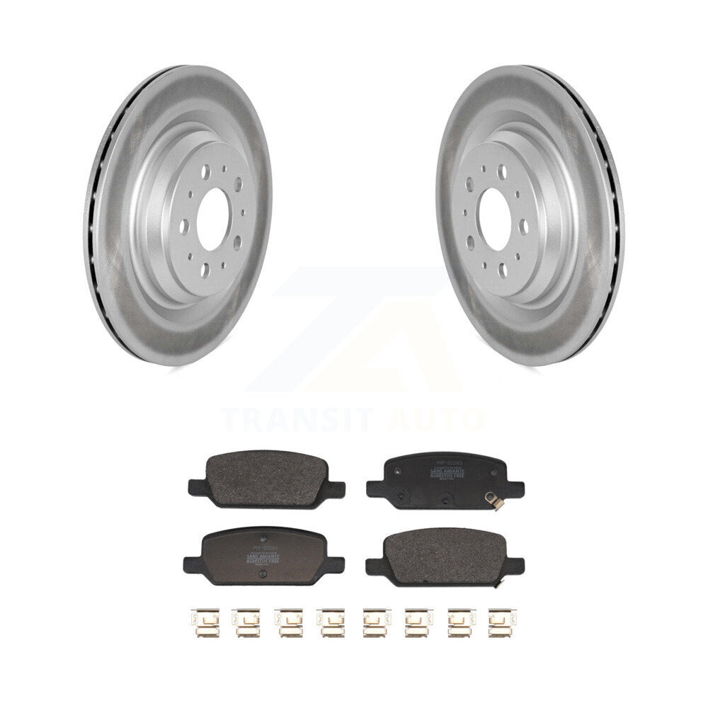 Coated Disc Brake Rotors And Semi-Metallic Pads Rear Kit For Tesla 3