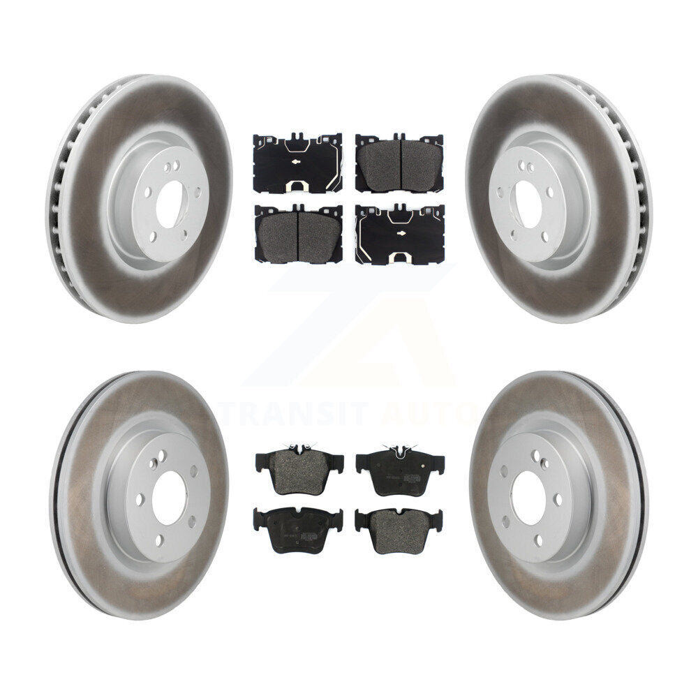 Coat Brake Rotor Semi-Metallic Pad Front Rear Kit For Mercedes-Benz C43 AMG C450