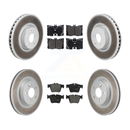 Coat Brake Rotor Semi-Metallic Pad Front Rear Kit For Mercedes-Benz C43 AMG C450