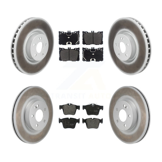 Coat Brake Rotor Semi-Metallic Pad Front Rear Kit For Mercedes-Benz C43 AMG C450