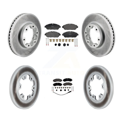 Coat Brake Rotor Semi-Metallic Pad Front Rear Kit For 20-21 Ford Transit-350 AWD