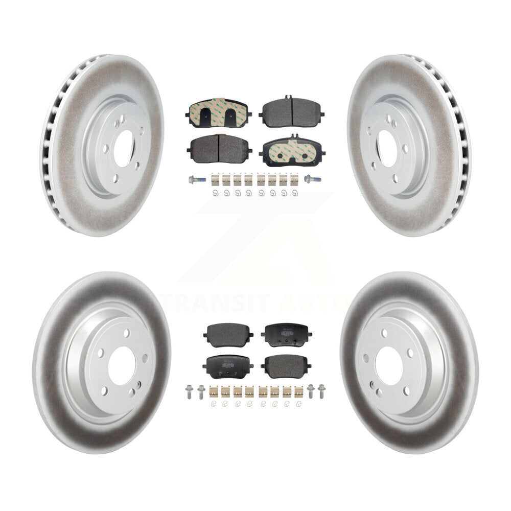 Coated Brake Rotor Semi-Metallic Pad Front Rear Kit For Mercedes-Benz GLB250 EQB