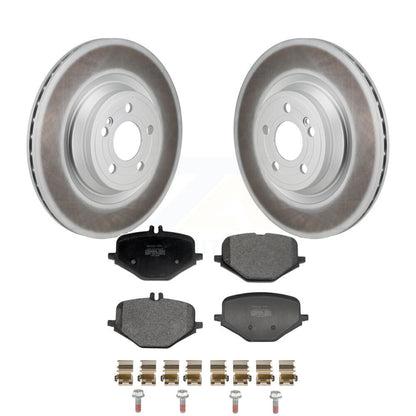 Coated Disc Brake Rotor Semi-Metallic Pad Rear Kit For Mercedes-Benz GLE63 AMG S