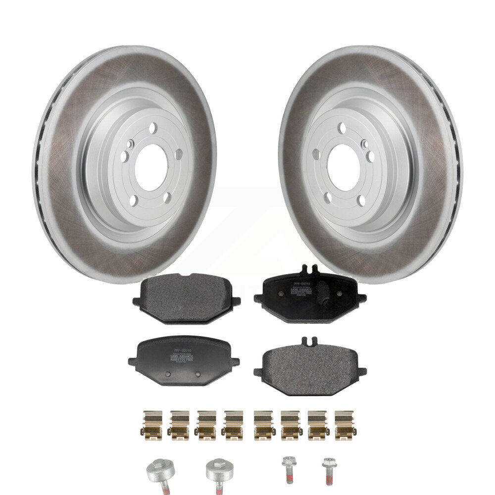 Coat Brake Rotors Semi-Metallic Pad Rear Kit For Mercedes-Benz GLE450 GLE350 AMG