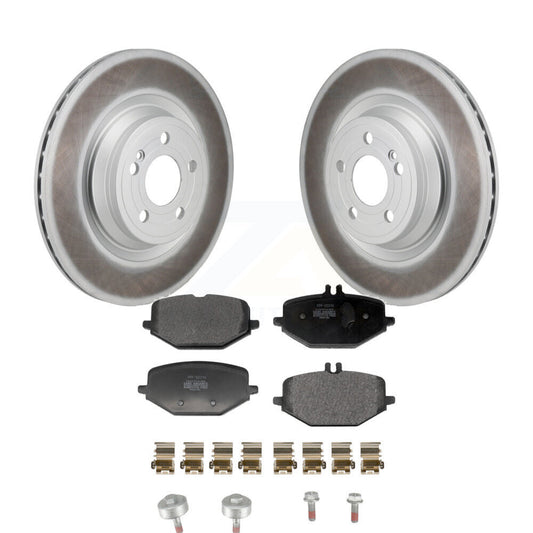 Coat Brake Rotors Semi-Metallic Pad Rear Kit For Mercedes-Benz GLE450 GLE350 AMG