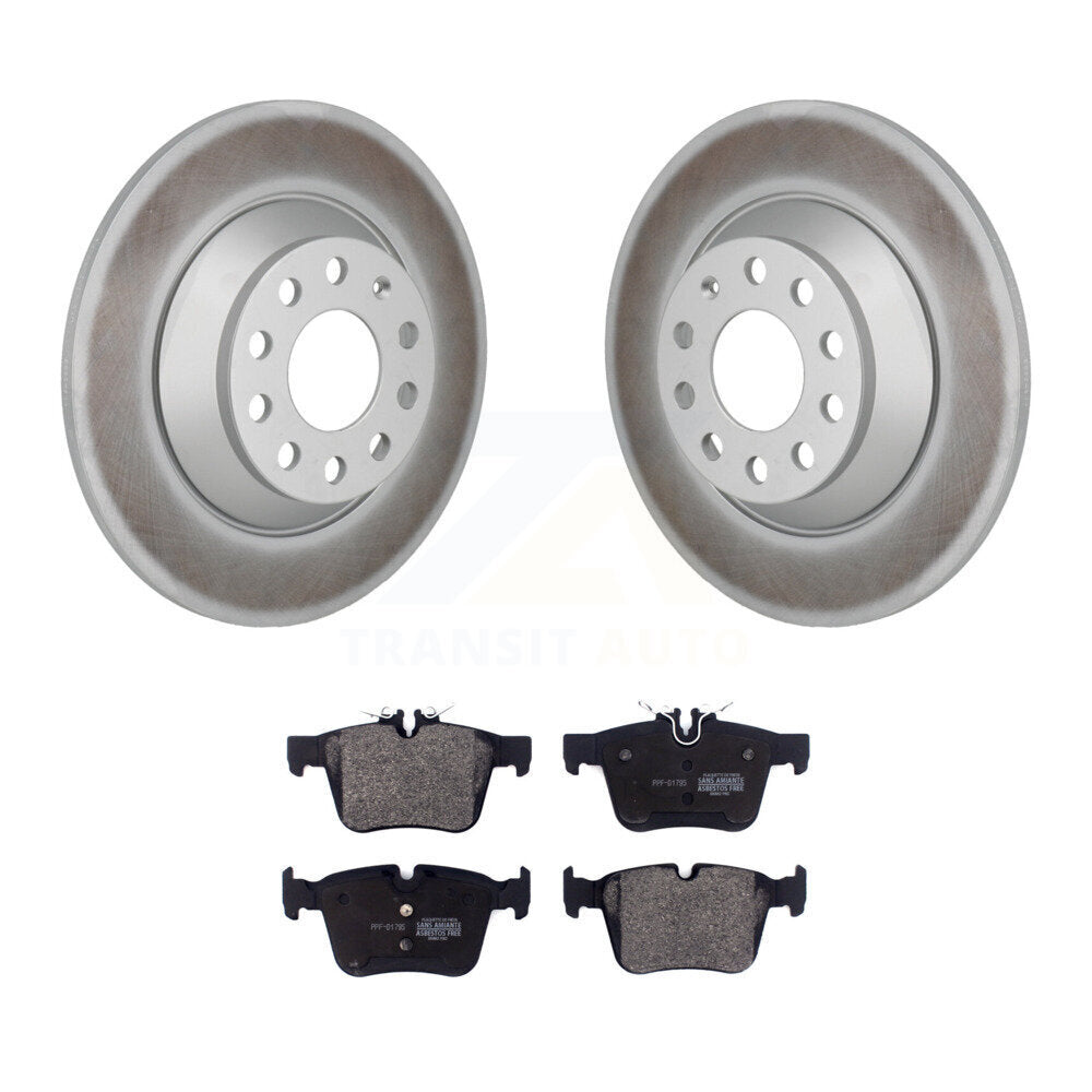 Coated Disc Brake Rotors And Semi-Metallic Pads Rear Kit For Mercedes-Benz C300