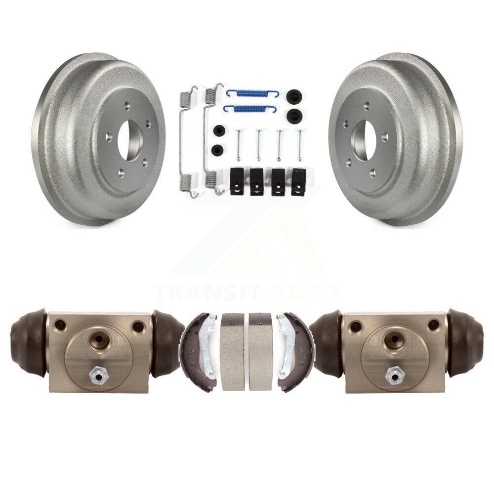 Coat Brake Drum Shoe Spring Cylinder Rear Kit For 2010-2013 Ford Transit Connect