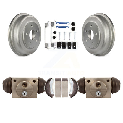 Coat Brake Drum Shoe Spring Cylinder Rear Kit For 2010-2013 Ford Transit Connect