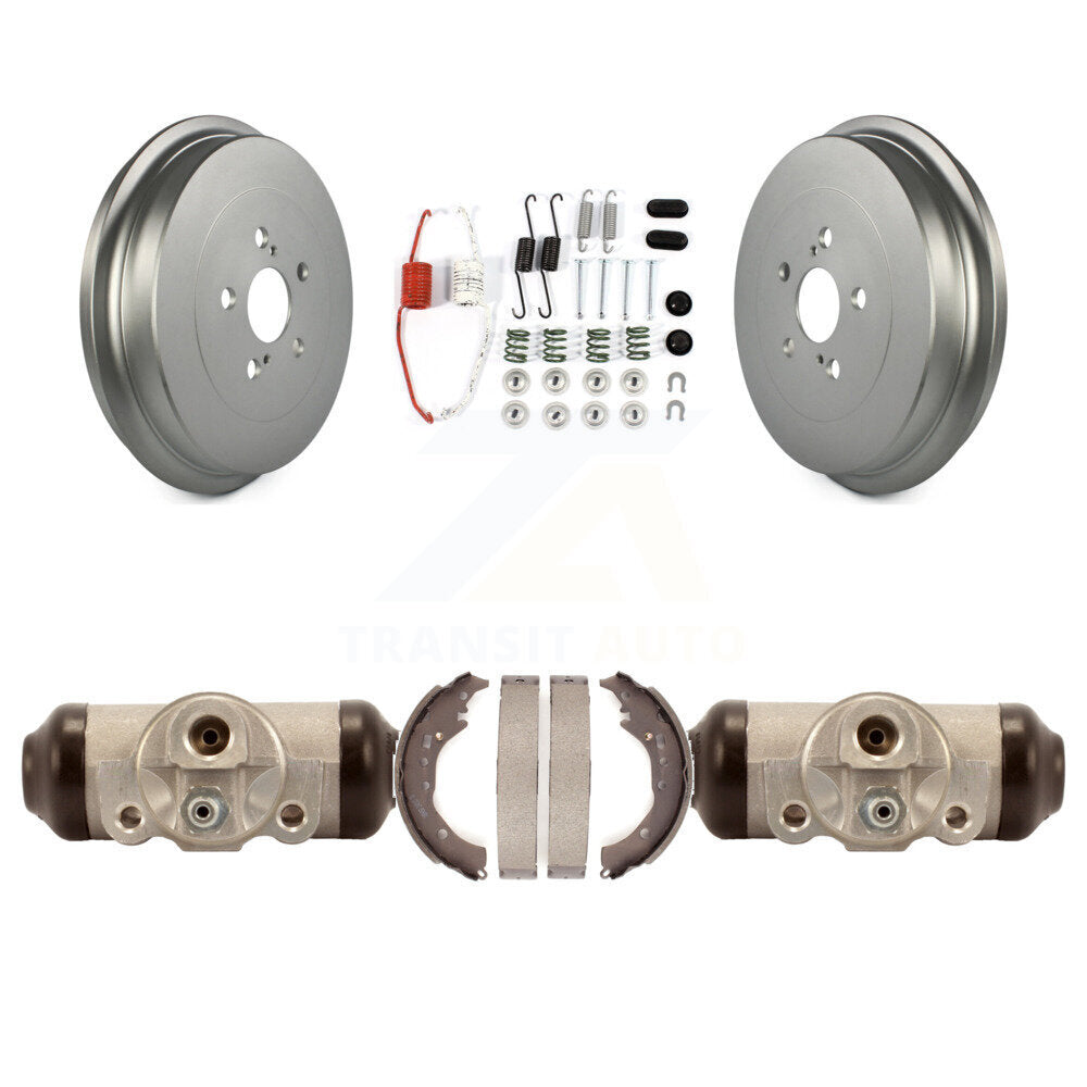 Coated Brake Drum Shoe Spring And Cylinder Rear Kit For 2009-2013 Toyota Corolla