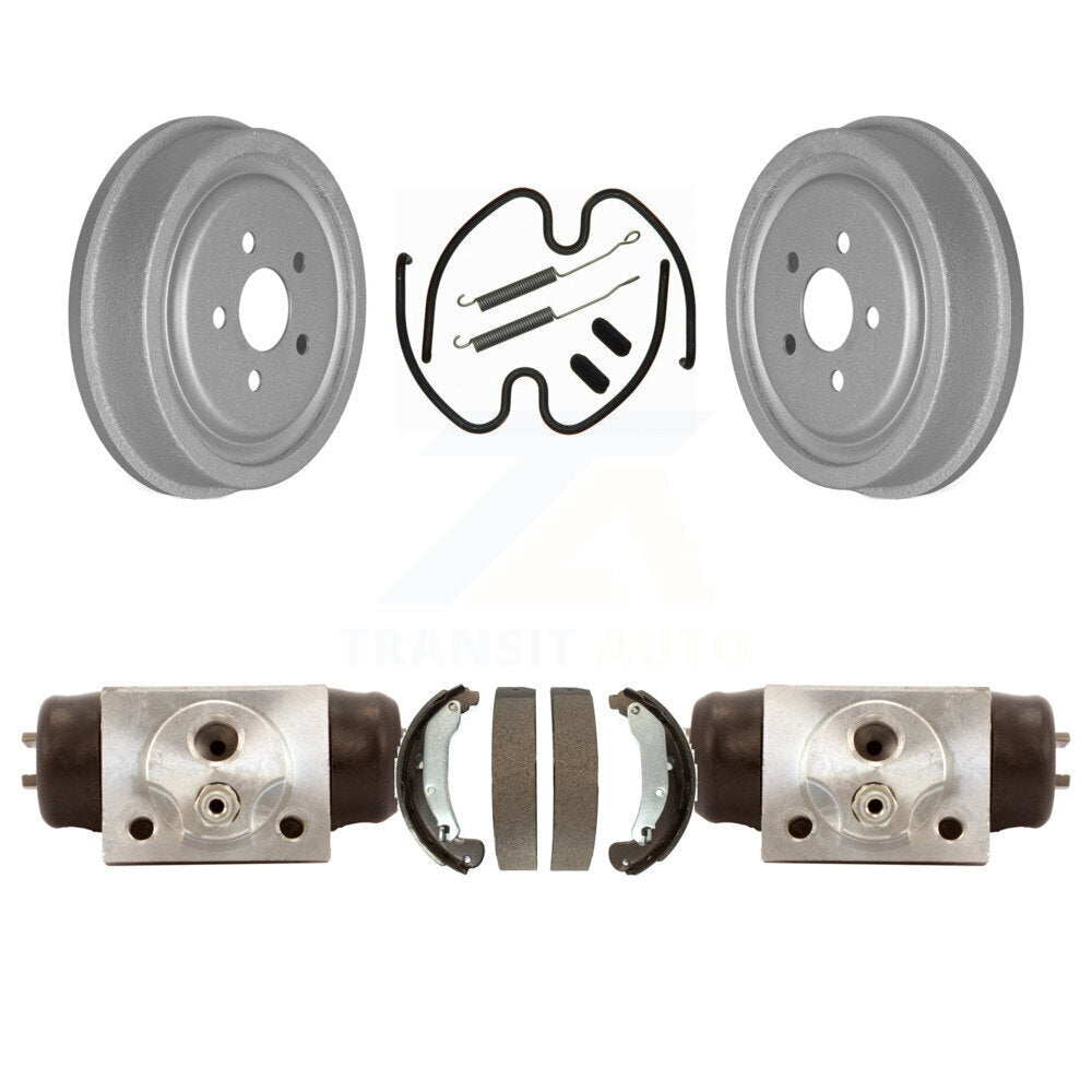 Coated Brake Drum Shoes Spring & Cylinder Rear Kit For Pontiac Sunfire Chevrolet