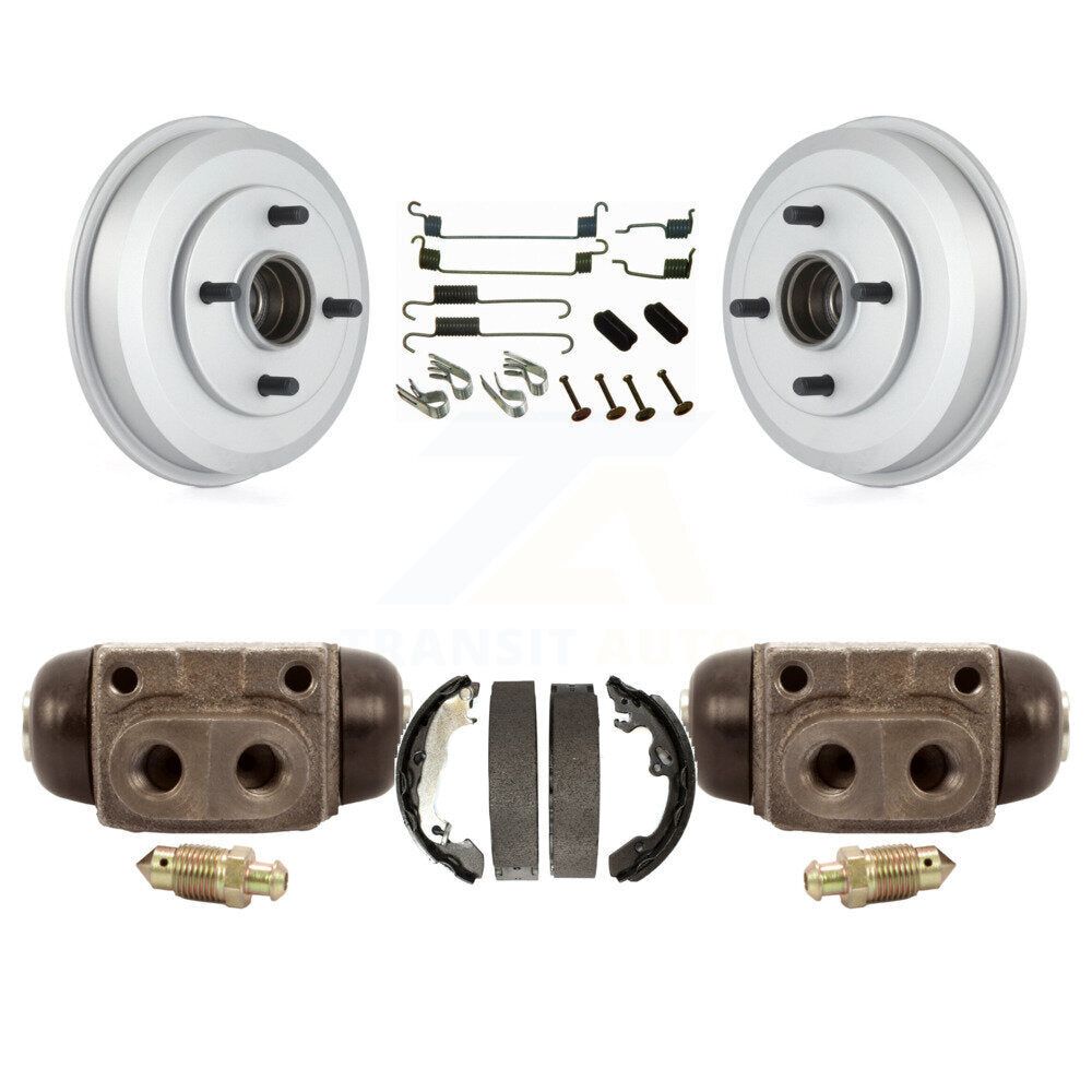Coated Brake Drum Shoes Spring And Cylinders Rear Kit For Ford Focus