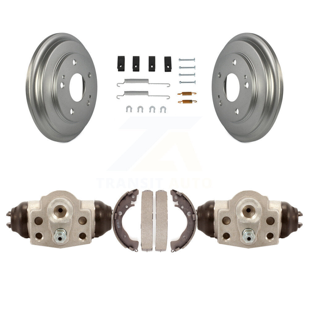 Coated Brake Drum Shoes Spring And Cylinders Rear Kit For Honda Civic