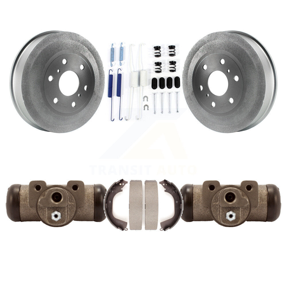 Coated Brake Drum Shoes Spring & Cylinder Rear Kit For GMC Sierra 1500 Chevrolet