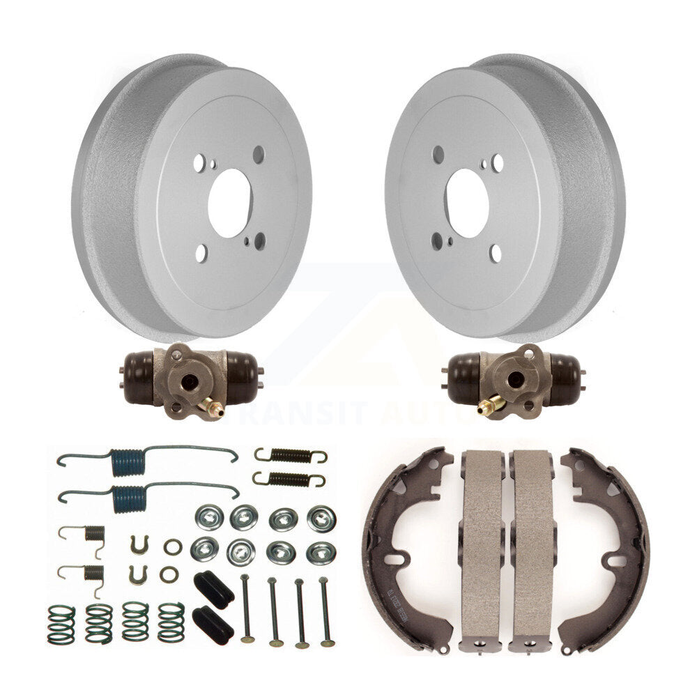 Coated Brake Drum Shoe Spring Cylinder Rear Kit (6Pc) For Toyota Corolla Non-ABS