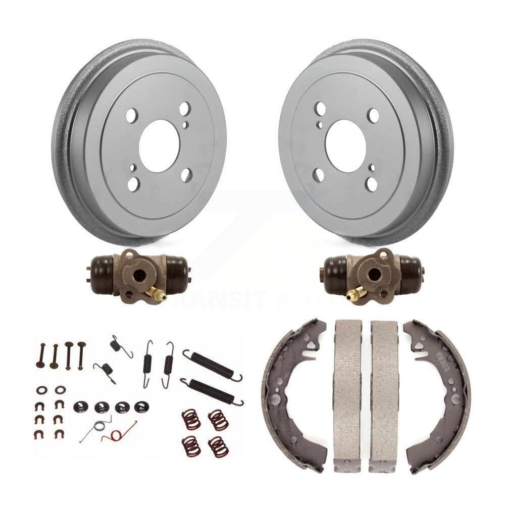 Coated Brake Drum Shoes Spring Cylinder Rear Kit (6Pc) For 2000-2005 Toyota Echo