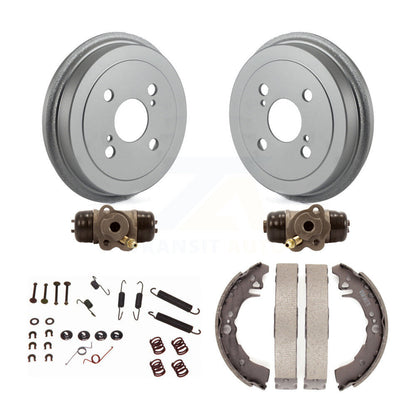 Coated Brake Drum Shoes Spring Cylinder Rear Kit (6Pc) For 2000-2005 Toyota Echo