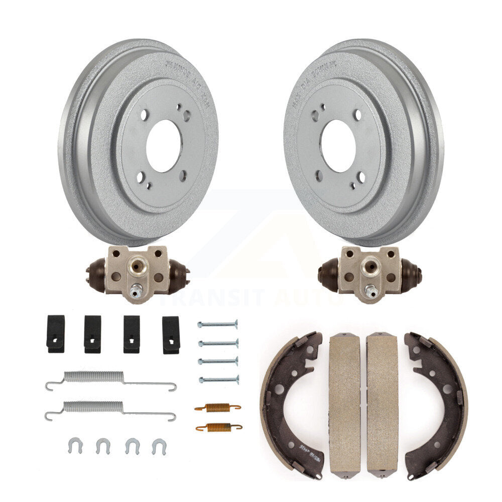 Coated Brake Drum Shoes Spring And Cylinders Rear Kit (6Pc) For Honda Civic