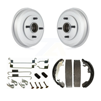 Coat Brake Drum Shoe Spring Rear Kit For 00-08 Ford Focus Wheel Bearing Included
