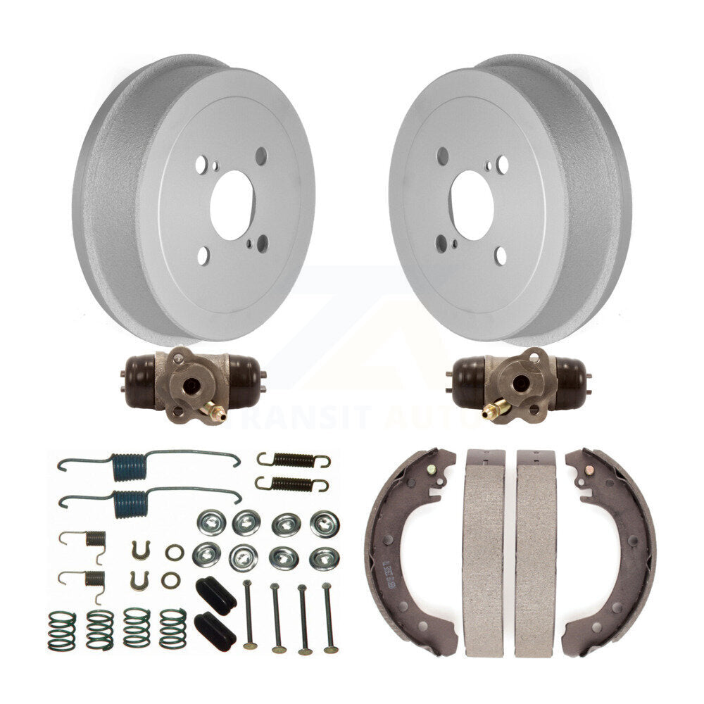 Coated Brake Drum Shoe Spring Cylinder Rear Kit (6Pc) For Toyota Corolla Non-ABS